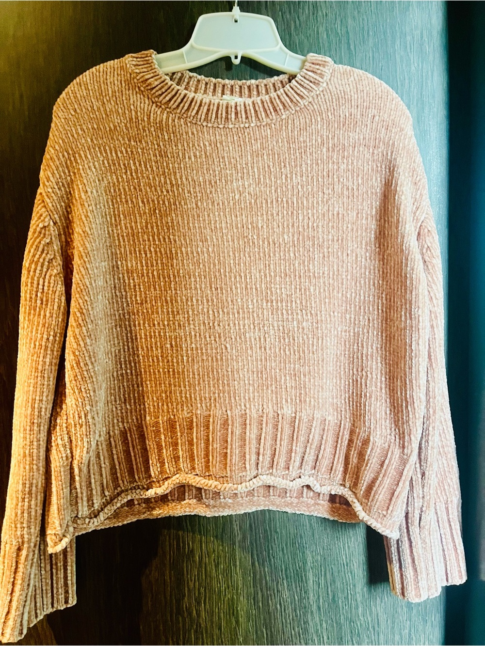 Cynthia Rowley size S Women's Blush Chenille Crewneck Sweater